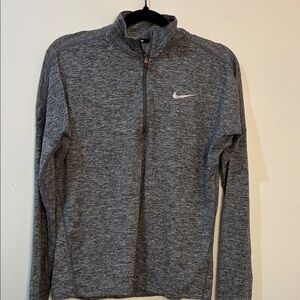 Nike Heathered Gray Quarter-Zip Top